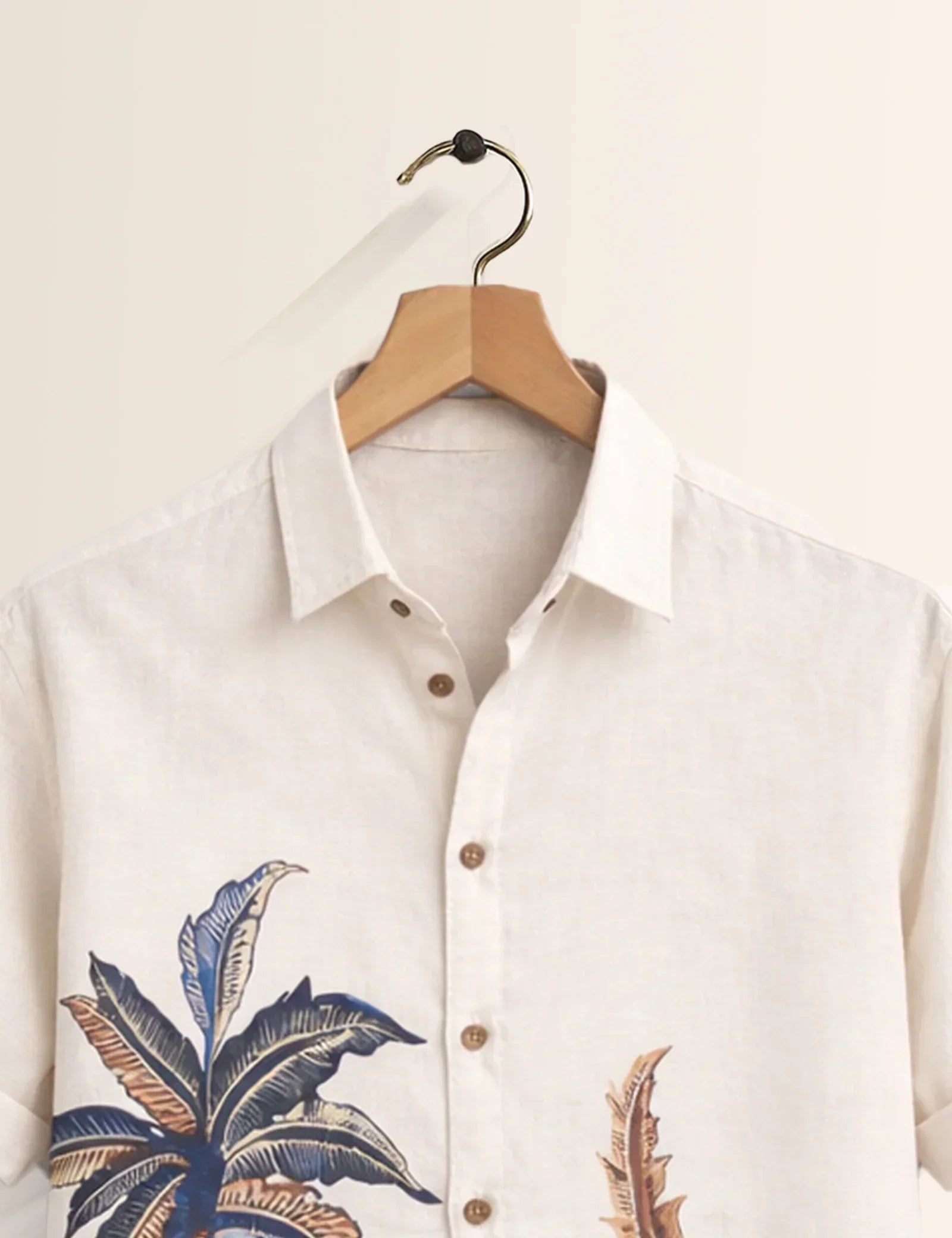 Textured Mandarin Collar Shirt